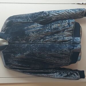 American Eagle Velvet Bomber Jacket